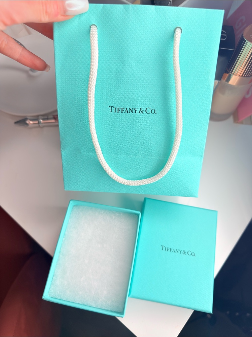 Tiffany & Co. Blue Gift Bag with Matching Box